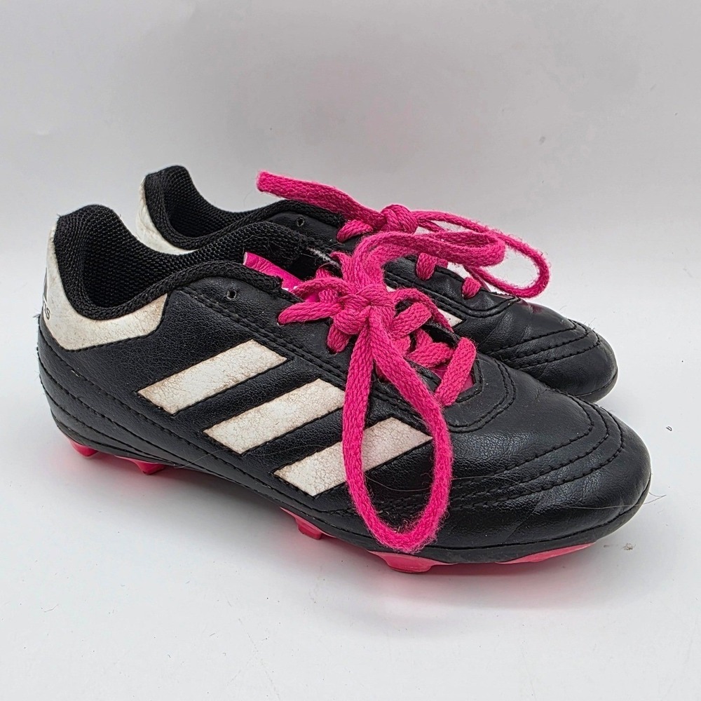 Adidas Goletto VI FG J Soccer Cleats Black White Pink Kids 11.5K